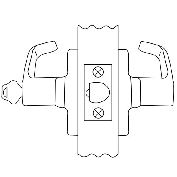 Fail Secure Lever, 24AC/DC, Grade 1, NZD Design, Bright Chrome
